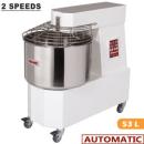 DH53/T2V (25) Teigknetmaschine 53 Liter, 2 Geschwindigkeiten,- Automatisch, digital, auf Rädern
